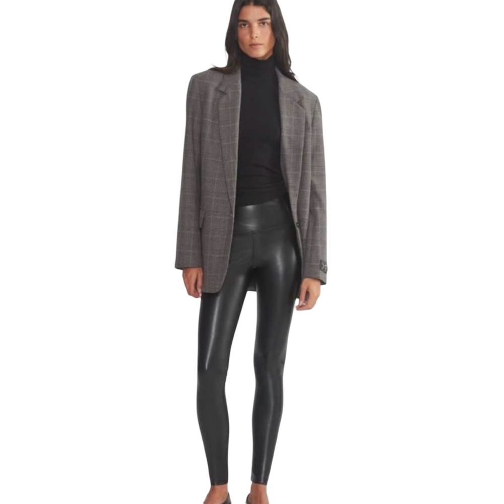 Wilfred Charcoal Daria Pants Vegan Leather Leggings Size S Moto Bikercore